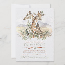 Uitnodigingen voor Tropisch Oerwoud Giraffe Baby S