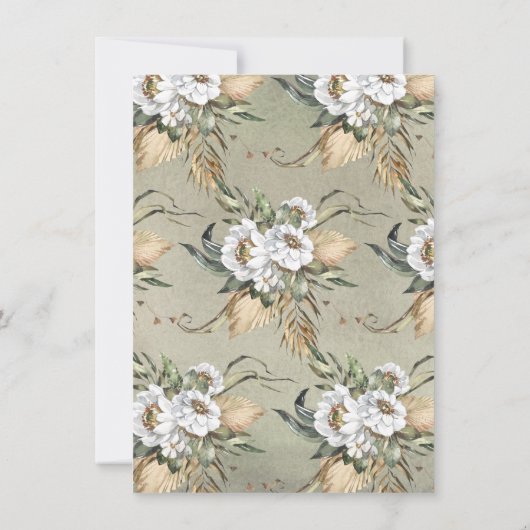 Uitnodigingen voor Tropisch Oerwoud Giraffe Baby S (Achterkant)