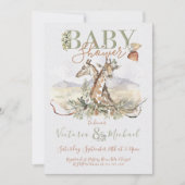 Uitnodigingen voor Tropisch Oerwoud Giraffe Baby S (Voorkant)