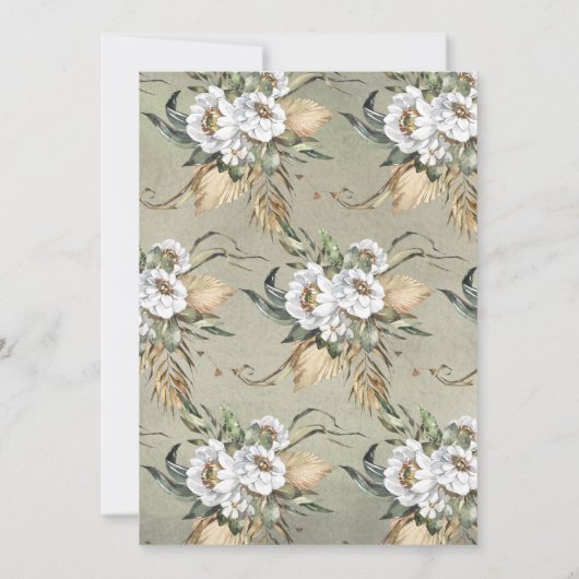 Uitnodigingen voor Tropisch Oerwoud Giraffe Baby S (Achterkant)