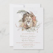 Uitnodigingen voor Tropisch Oerwoud Lion Weddensch (Voorkant)