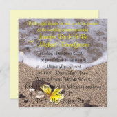 Uitnodigingen voor Tropische Beach Wedding (Voorkant / Achterkant)