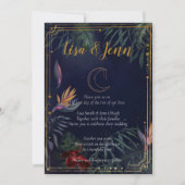 Uitnodigingen voor Tropische Moonlight Wedding (Voorkant)