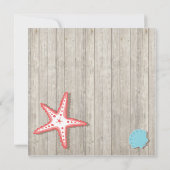 Uitnodigingen voor Tropische Seashell Wedding (Achterkant)