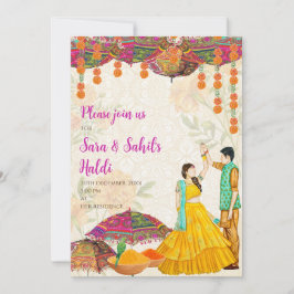 Uitnodigingen voor trouw Haldi & Haldi