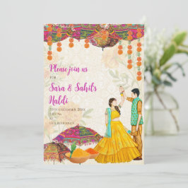Uitnodigingen voor trouw Haldi & Haldi
