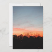 Uitnodigingen voor trouwannonce bij zonsondergang (Achterkant)