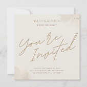 Uitnodigingen voor trouwfeest - bewaar de data (Voorkant)