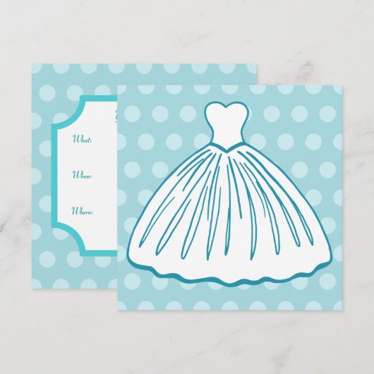 Uitnodigingen voor trouwjurken (Voorkant / Achterkant)