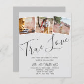 Uitnodigingen voor True Love ENGAGEMENT Feestelijk (Voorkant / Achterkant)