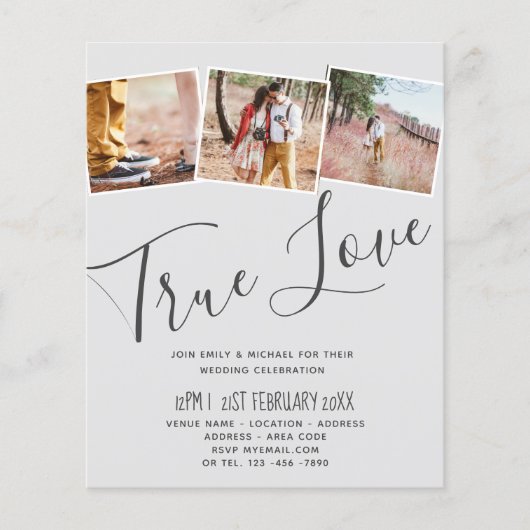 Uitnodigingen voor True Love ENGAGEMENT Feestelijk (Voorkant)