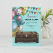 Uitnodigingen voor trunkparty (Staand voorkant)