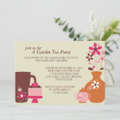 Uitnodigingen voor tuinthee-partij (Staand voorkant)