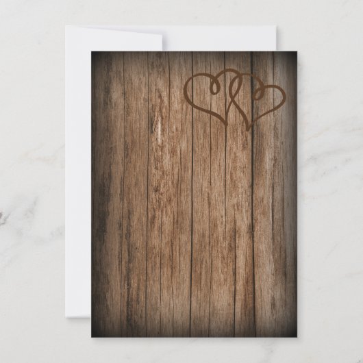 Uitnodigingen voor tweekleurig houtwuwgoed in Oost (Achterkant)