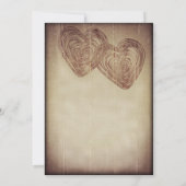 Uitnodigingen voor tweekleurig houtwuwgoed in Oost (Achterkant)