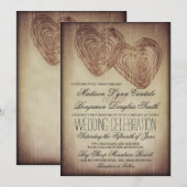 Uitnodigingen voor tweekleurig houtwuwgoed in Oost (Voorkant / Achterkant)