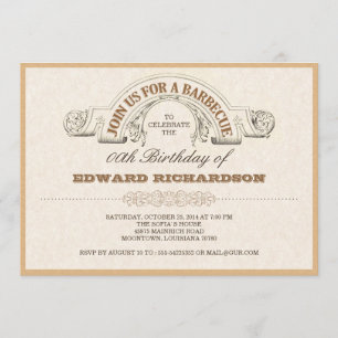 Uitnodigingen voor  typografie van BBQ-partijen