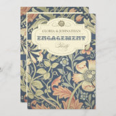 Uitnodigingen voor  typografie van de verlovingsgr (Voorkant / Achterkant)