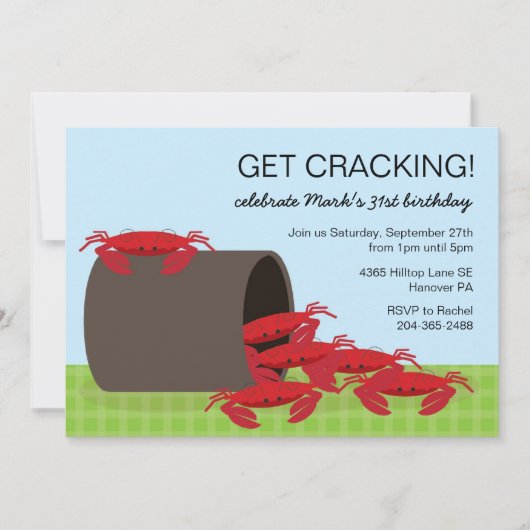 Uitnodigingen voor uitzending van de krabbenfeeste (Voorkant)