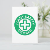 Uitnodigingen voor veiligheidsleden van het plant (Staand voorkant)