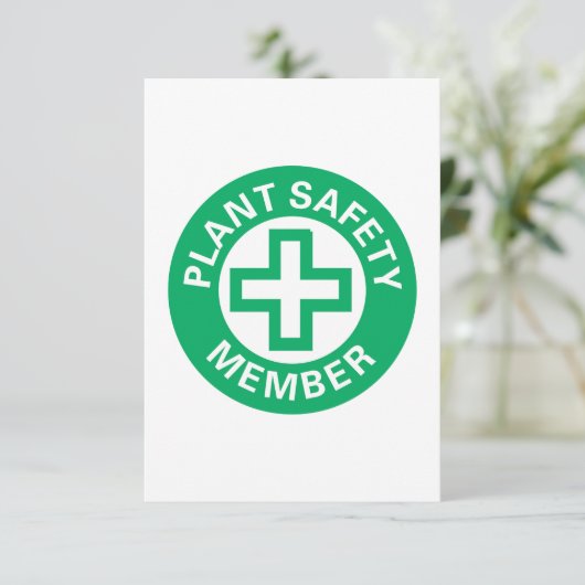 Uitnodigingen voor veiligheidsleden van het plant (Staand voorkant)