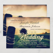 Uitnodigingen voor veldhechting na huwelijk (Voorkant / Achterkant)