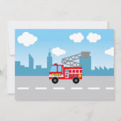 Uitnodigingen voor verjaardag van brandweerlieden (Achterkant)