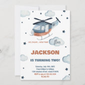 Uitnodigingen voor verjaardag van de helikopter (Voorkant)