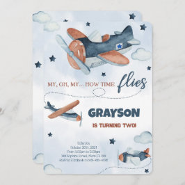Uitnodigingen voor verjaardag van het vliegtuig