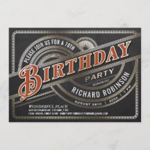 Uitnodigingen voor verjaardagsfeest in mannen - Re