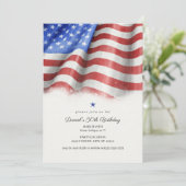 Uitnodigingen voor verjaardagsfeest met Amerikaans (Staand voorkant)