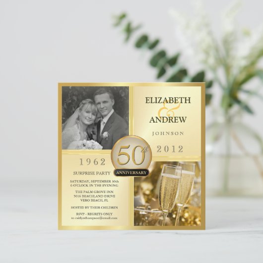 Uitnodigingen voor verjaardagsfeest ter gelegenhei (Staand voorkant)