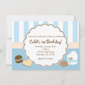 Uitnodigingen voor verjaardagsfeestje Cookies & Me (Voorkant)
