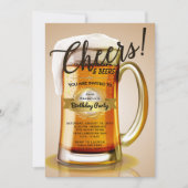 Uitnodigingen voor verjaardagsfeestje met bier (Voorkant)