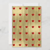 Uitnodigingen voor verjaardagsfeestje met rode en  (Achterkant)