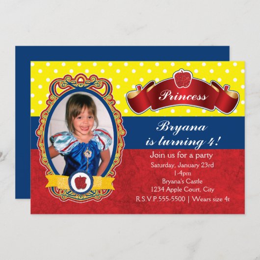 Uitnodigingen voor verjaardagsfeestje van Apple Pr (Voorkant / Achterkant)