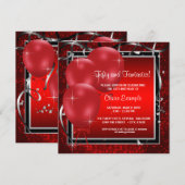 Uitnodigingen voor verjaardagsfeestje voor vrouwen (Voorkant / Achterkant)