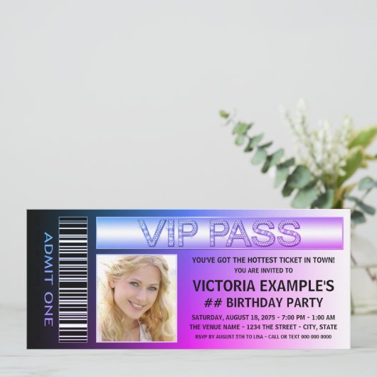 Uitnodigingen voor verjaardagsfeestjes (Staand voorkant)