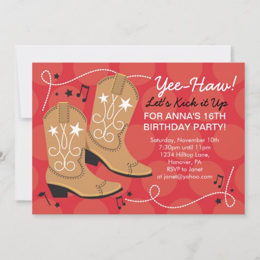 Uitnodigingen voor verjaardagsfeestjes (Voorkant)