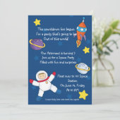 Uitnodigingen voor verjaardagsruimte (Staand voorkant)