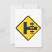 Uitnodigingen voor verkeersborden bij spoorwegover (Voorkant)