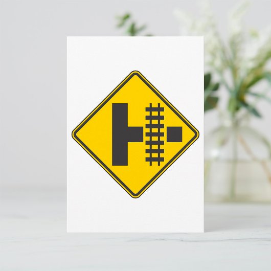 Uitnodigingen voor verkeersborden bij spoorwegover