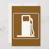 Uitnodigingen voor verkeersborden voor benzine (Voorkant)