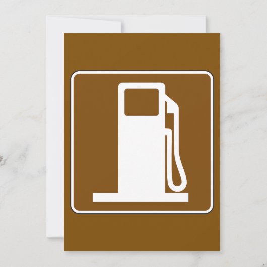 Uitnodigingen voor verkeersborden voor benzine (Voorkant)