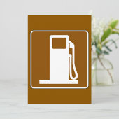 Uitnodigingen voor verkeersborden voor benzine