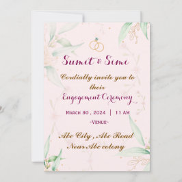 Uitnodigingen voor verloving