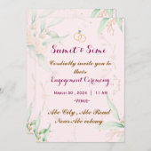 Uitnodigingen voor verloving (Voorkant / Achterkant)