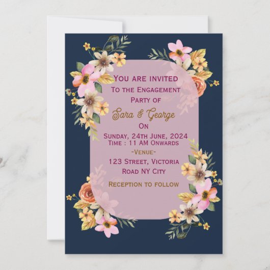 Uitnodigingen voor verloving (Voorkant)