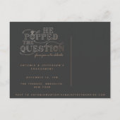 Uitnodigingen voor verlovingsfeest met pop clink f (Achterkant)