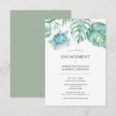 Uitnodigingen voor verlovingsfeest Tropische Zeesc (Voorkant / Achterkant)